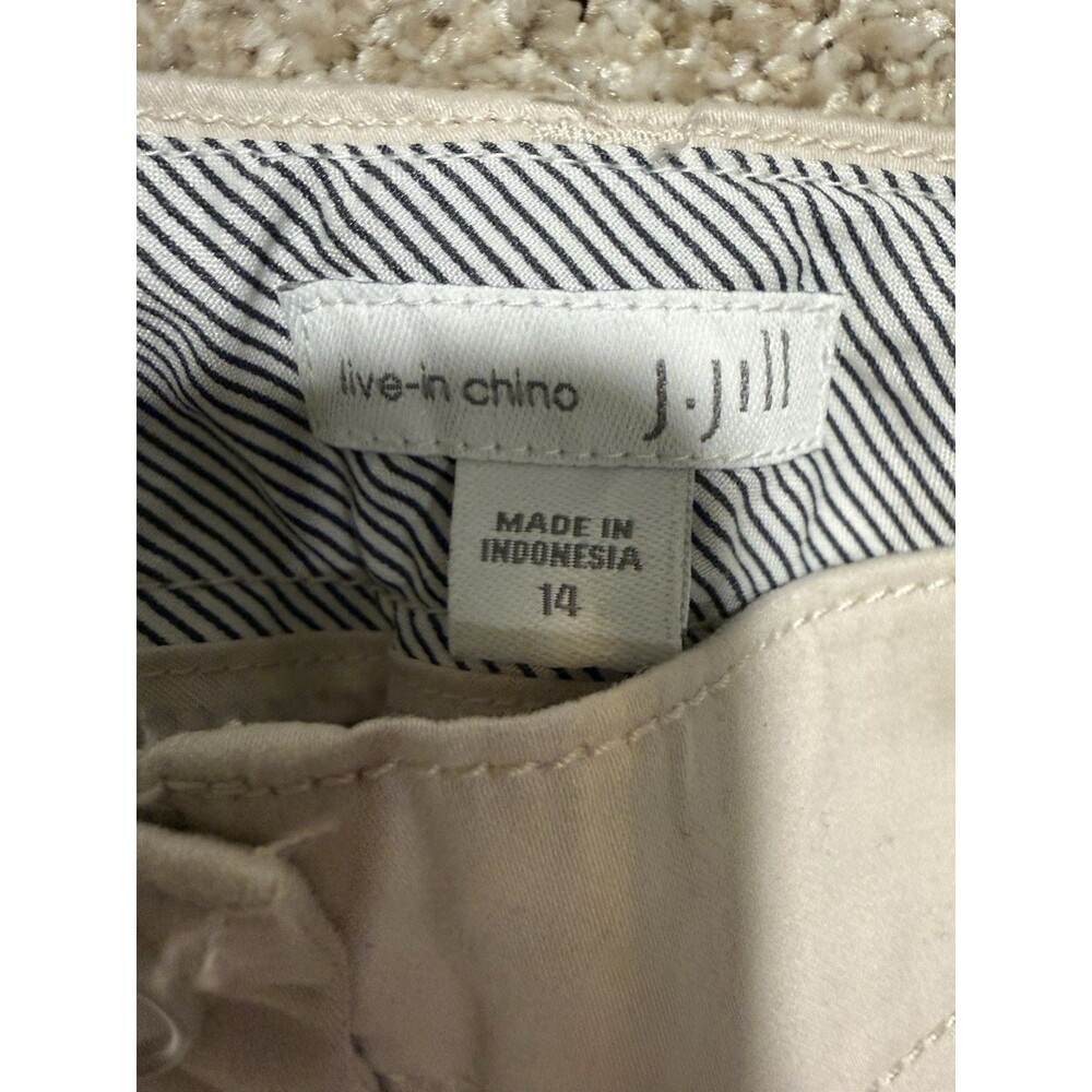 J. Jill Live In Chino Sea Salt Beige Cotton Blend Pants-Size 14 NWT! - Picture 5 of 7
